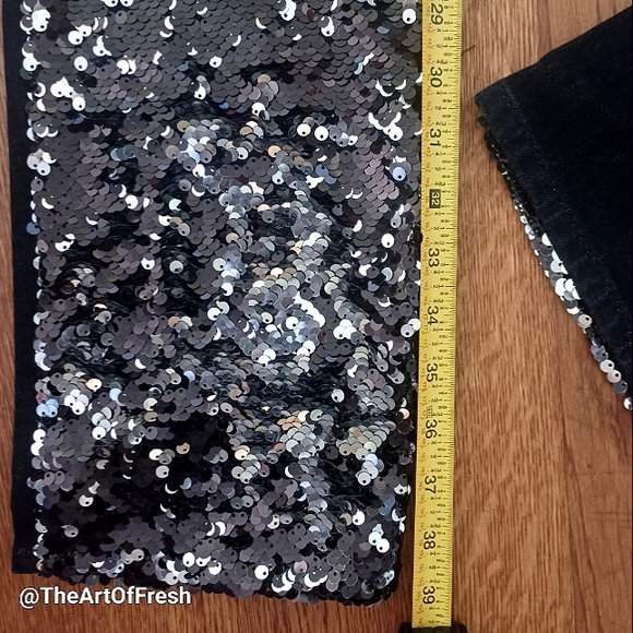 NWOT Juicy Couture 2-Tone Luxe Denim High Waisted Sparkly Sequin Jeans - Picture 7 of 14